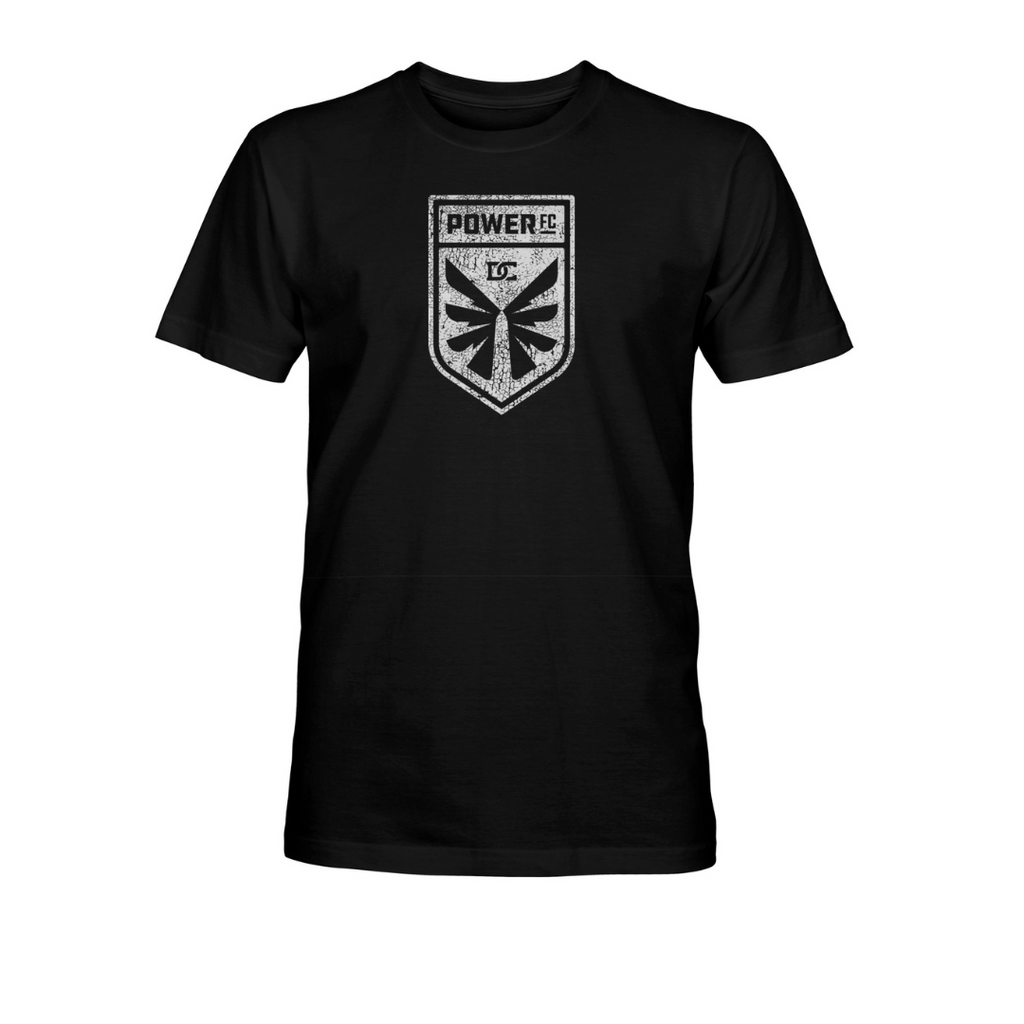 Black Distressed Mono Crest